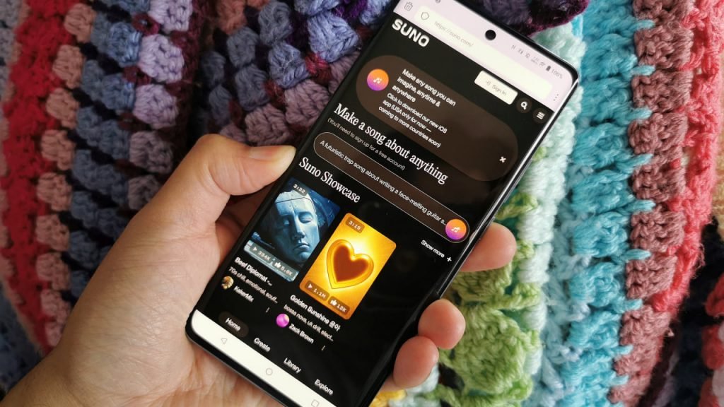 اپلیکیشن موبایل Suno