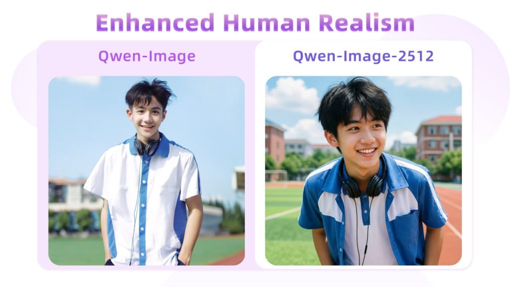بهبود ساخت چهره در Qwen-Image-2512