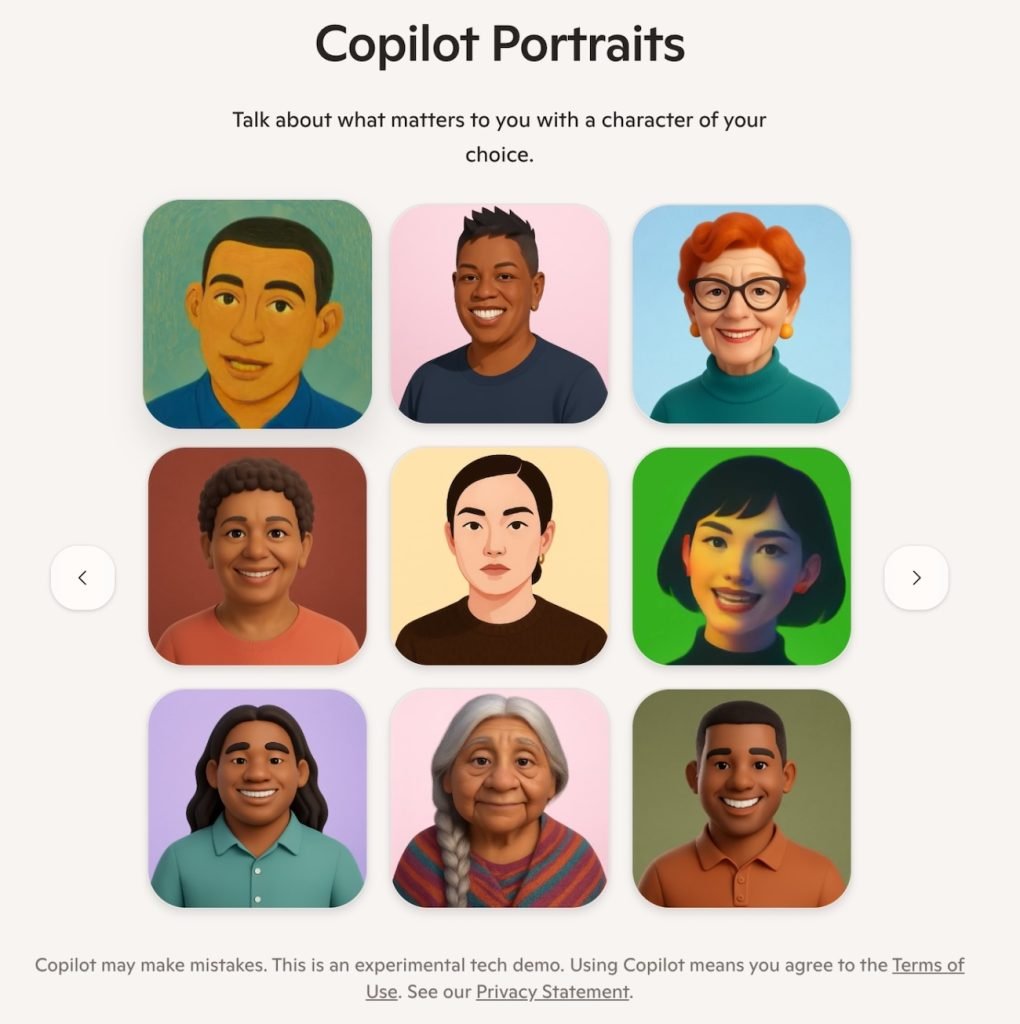 قابلیت Portraits کوپایلوت